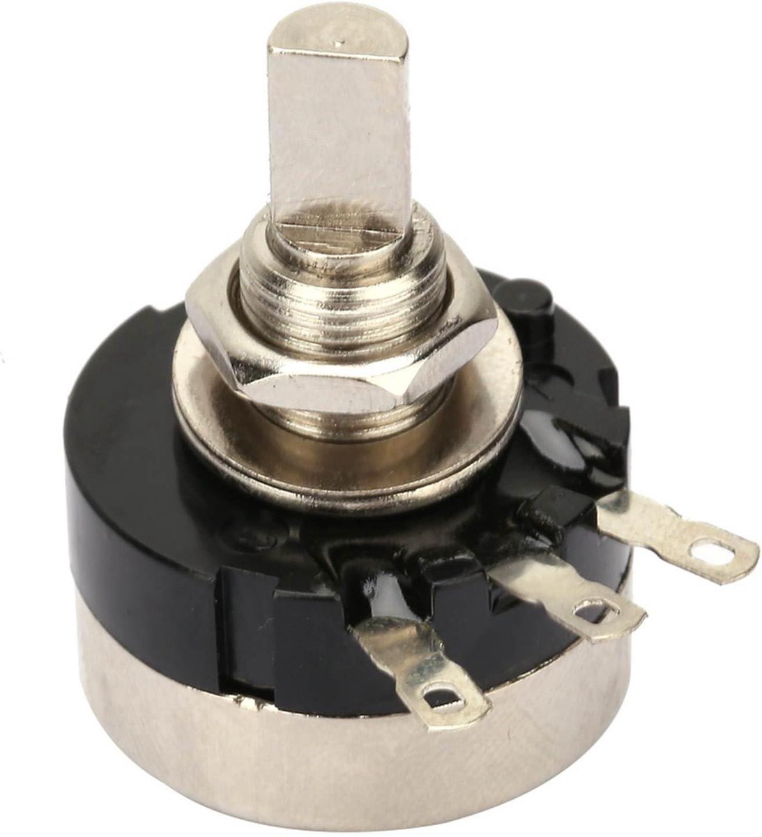 Potentiometer Enkel Circuit - Variabele Weerstand - Snelheidsregeling Omvormer - Kleine Temperatuurcoëfficiënt - 5K Ohm - Zilverkleurig