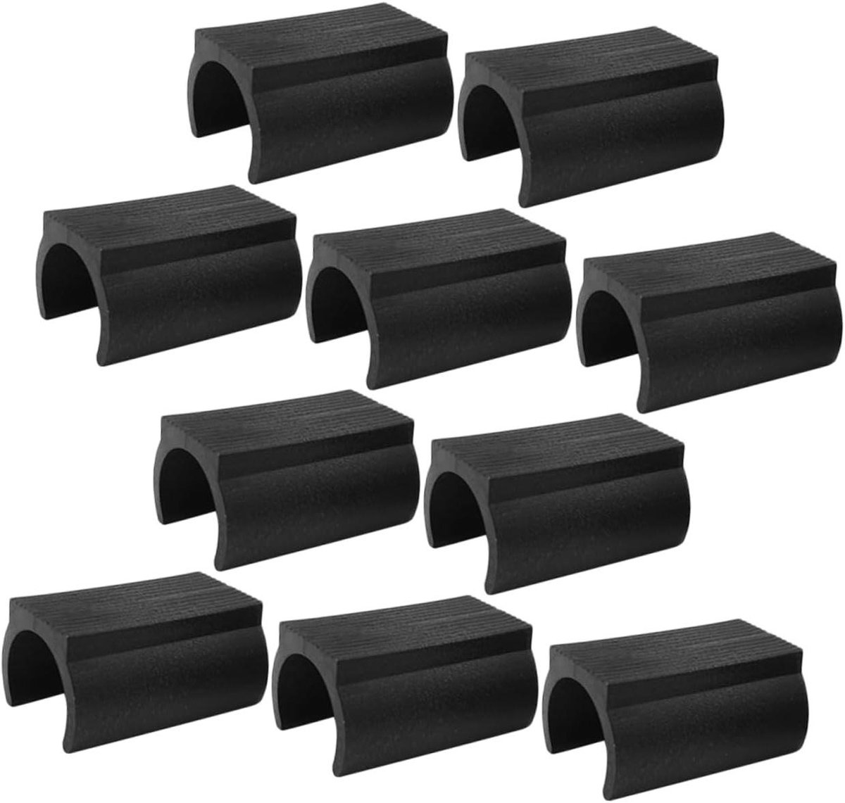 Stoelpootdoppen - Meubelvoetkussens Vloerbeschermers - Meubels Beschermen - Antislip Gestreepte Onderkant - 2.5 cm Binnendiameter - Zwart