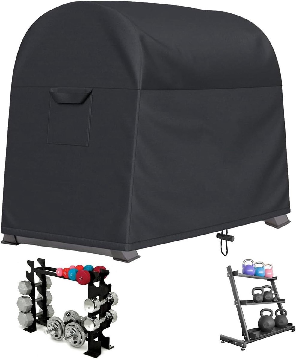 Gewichtenrekhoes - Beschermhoes Rek - Apparatuur Beschermen - Waterdicht Oxford Doek - 102x635x89cm - Zwart
