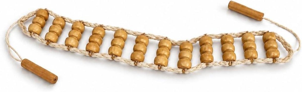 Houttherapie Riem - Lichaamsvormer Cellulitis - Gevormd Silhouet - Natuurlijk Materiaal - 24 x 16 x 8 cm - Houtkleur