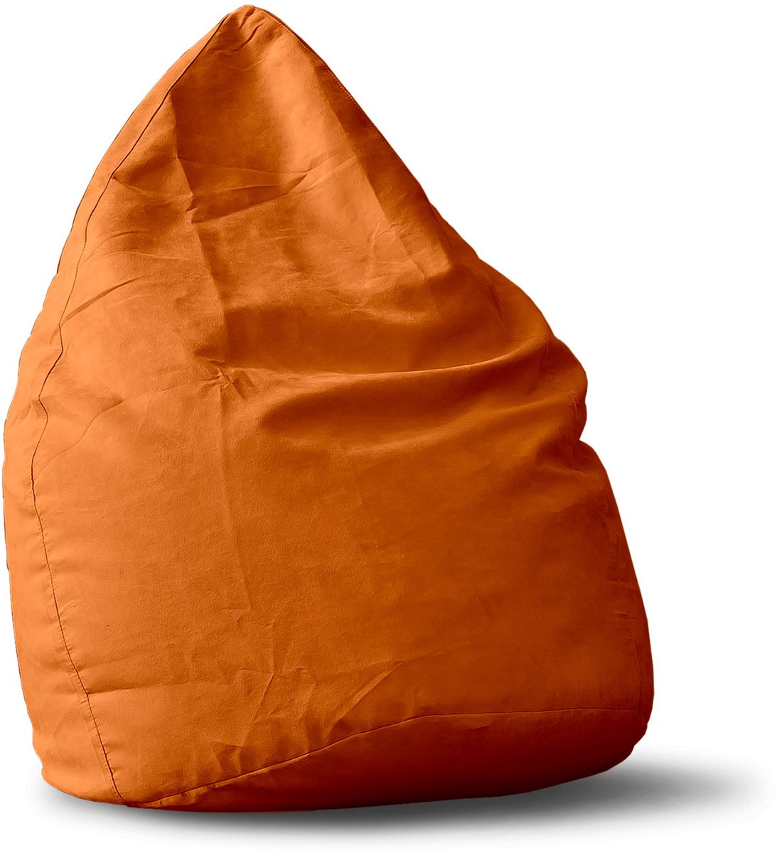 Lumaland - Luxe XL PLUS zitzak - stijlvolle beanbag met 220L volume - extra stevige naden - verkrijgbaar in verschillende kleuren - Oranje