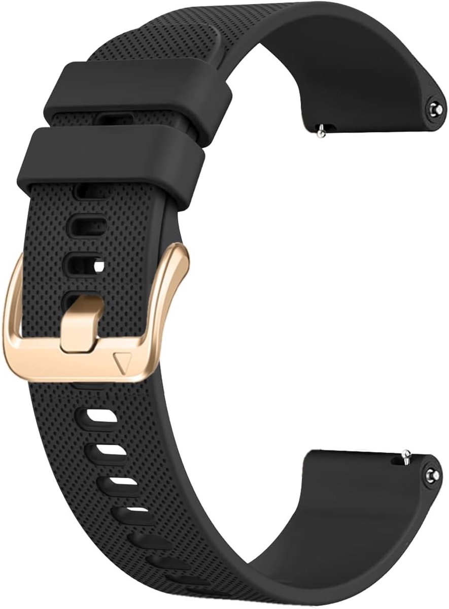 Zachte silicone horlogeband voor 18mm, 19mm, 20mm en 22mm - Unisex sport vervangband voor Garmin, Galaxy, Amazfit en Huawei.