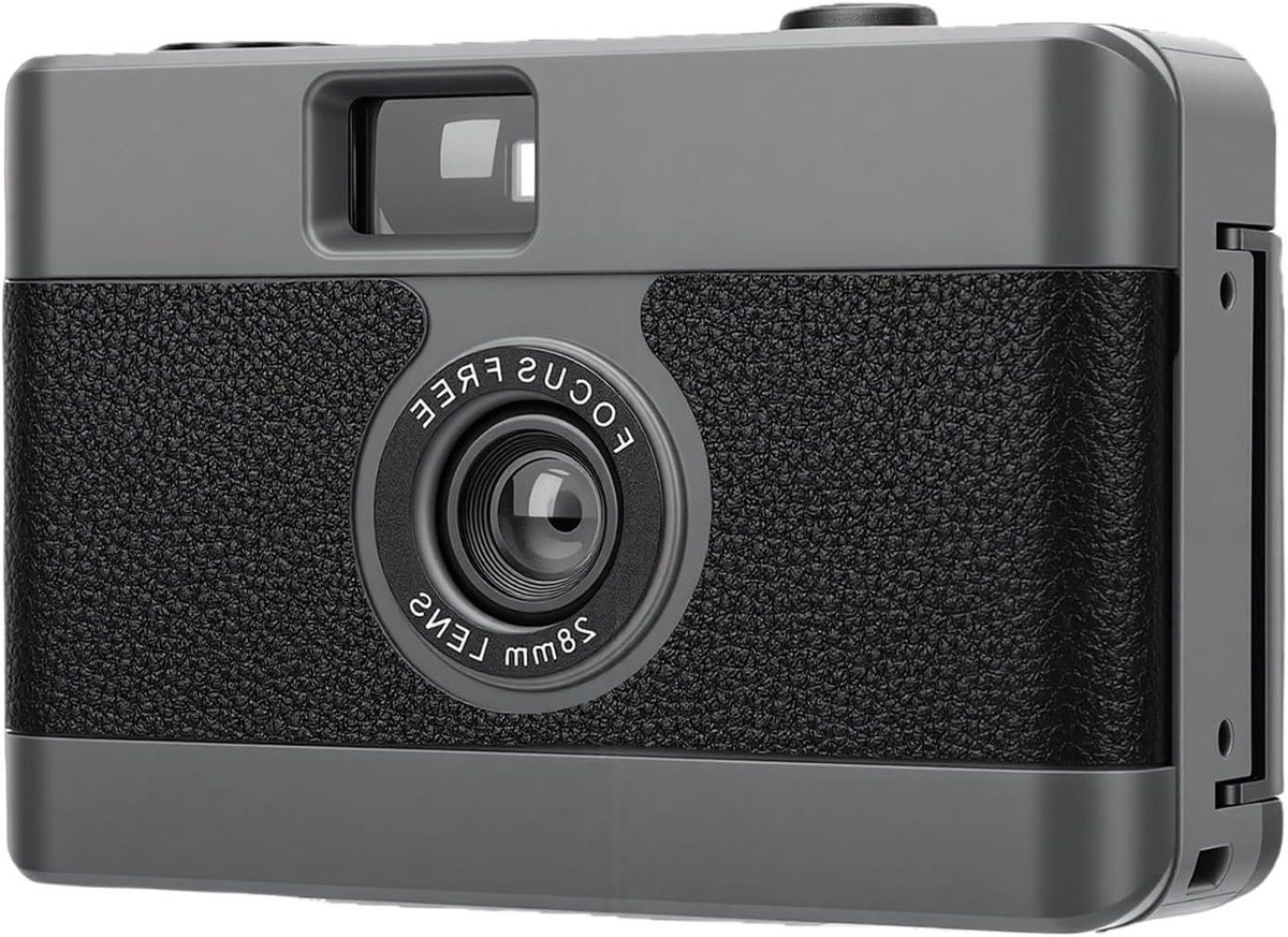 Herbruikbare Filmcamera - Vintage Camera - Nostalgische Fotografie - Ingebouwde Flitser - 28 Mm Lens - Zwart