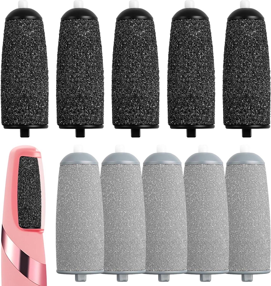 Pedicure reservekoppen - Voetvijl opzetstukken - Eelt verwijderen - 10 stuks grof en extra grof - 10 stuks - Niet gespecificeerd