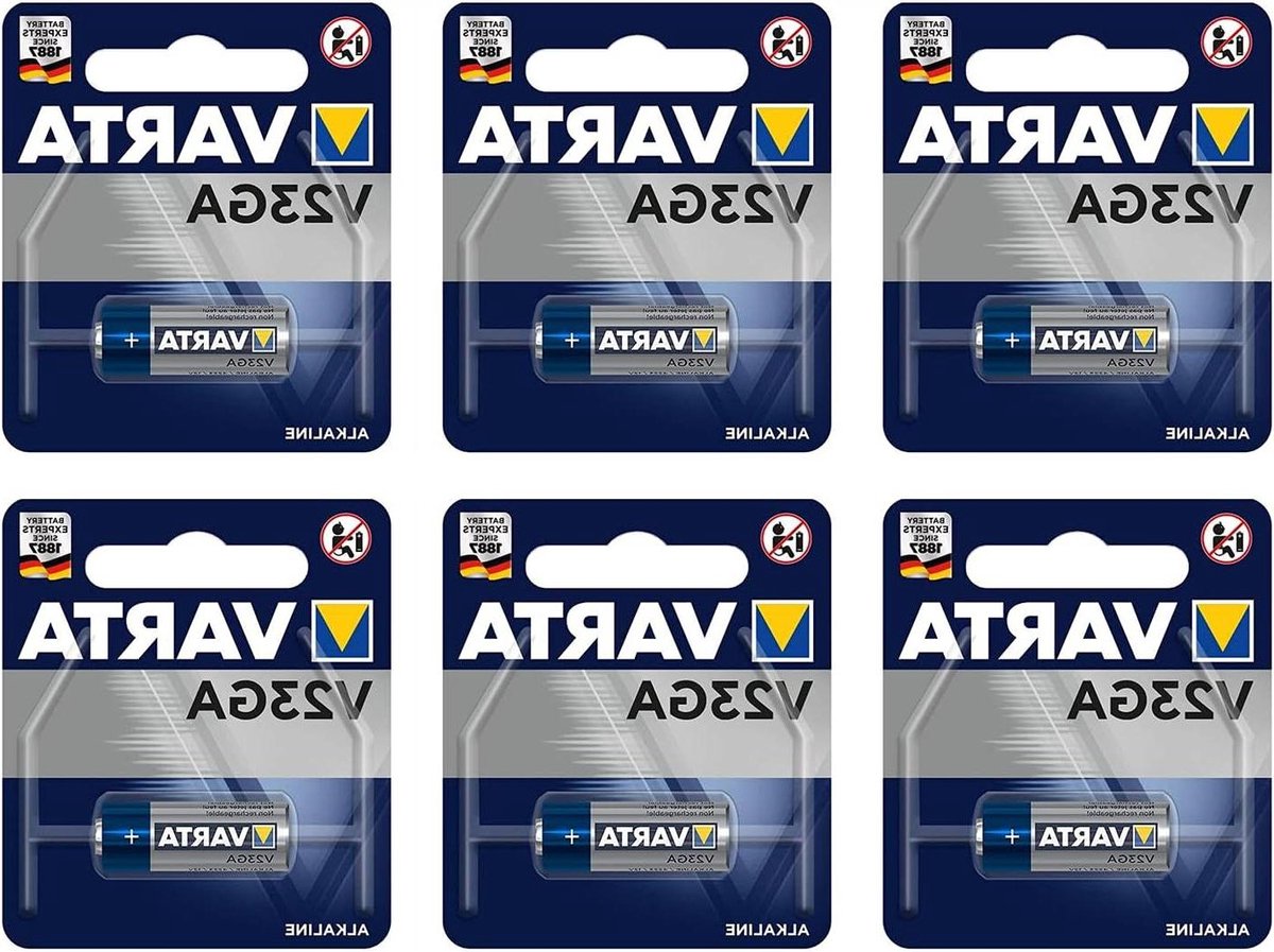 Batterijen Set - Platte Batterijen - Apparaten Voeden - 12 Volt - 6 Stuks - Zilverkleurig