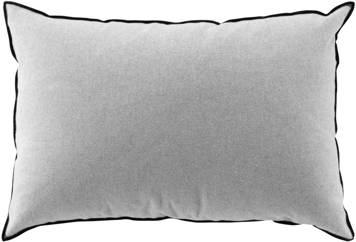 Decoratief Kussen 40 x 60 cm Lichtgrijs met Rits van Katoen - Inclusief Vulling, Modern en Comfortabel voor Bank of Stoel