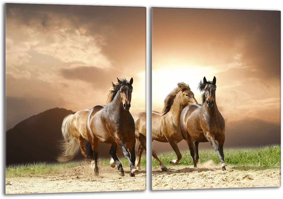TMK ArtDeko - Snijplank - 40x52 cm - Glas - Paardenmotief