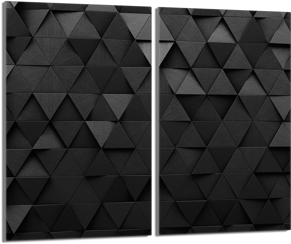 TMK ArtDeko - Schermplaat voor Kookplaat - Zwart - 2x30x52 cm