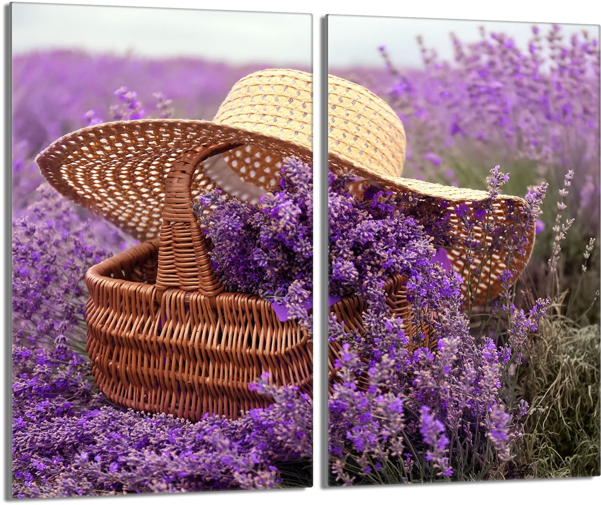 TMK ArtDeko - Snijplank - 2x30x52cm - Hartglas - Lawenda