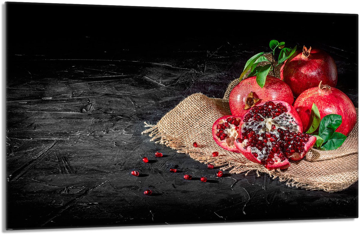 TMK ArtDeko - Beschermplaat Snijplank - 80x52 cm - Gehard Glas - Granat