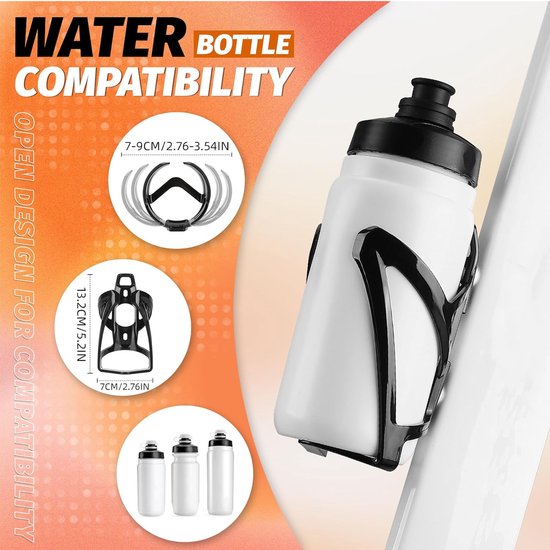 Fleshouder voor Fiets - Duurzaam Ultra Lichtgewicht Kunststof Drinkhouder - PC Flessenhouder voor MTB, Racefiets, Mountainbike - 2 Stuks - Zwart - 1 Set — afbeelding 5