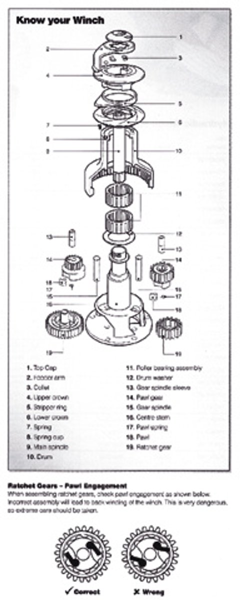 Lewmar 48000452 Grey Jaw Kit for Ocean Winch 50ST/54ST