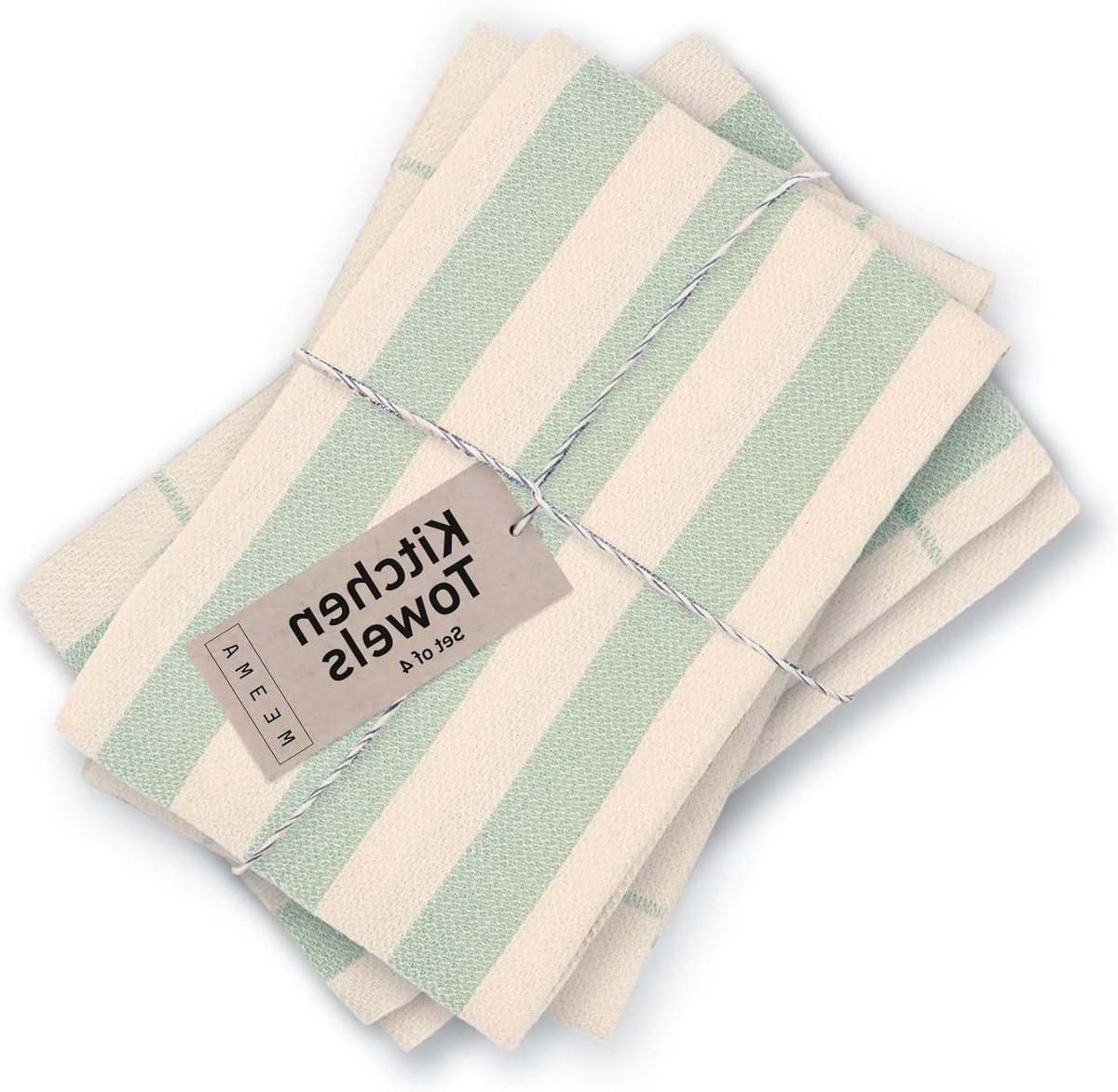 Keukendoeken Set - Theedoeken Vaatdoeken - Keuken Schoonmaken - Zeer Absorberend - 45 x 71 cm - Salie Groen