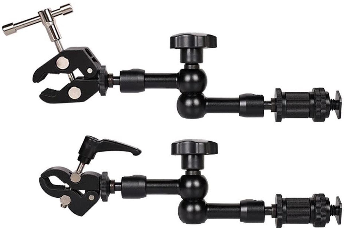 Dailygoody - Magic Arm - Verstelbare Wrijving Arm - Lichtgewicht en Duurzaam - 11 Inch - Geschikt voor Flash, LED Licht en Monitor - Aluminium