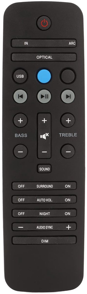 Allecto - Soundbar Afstandsbediening - Universele afstandsbediening - Compatibel met verschillende modellen - Zoek en bedien - Ideaal voor thuisbio...