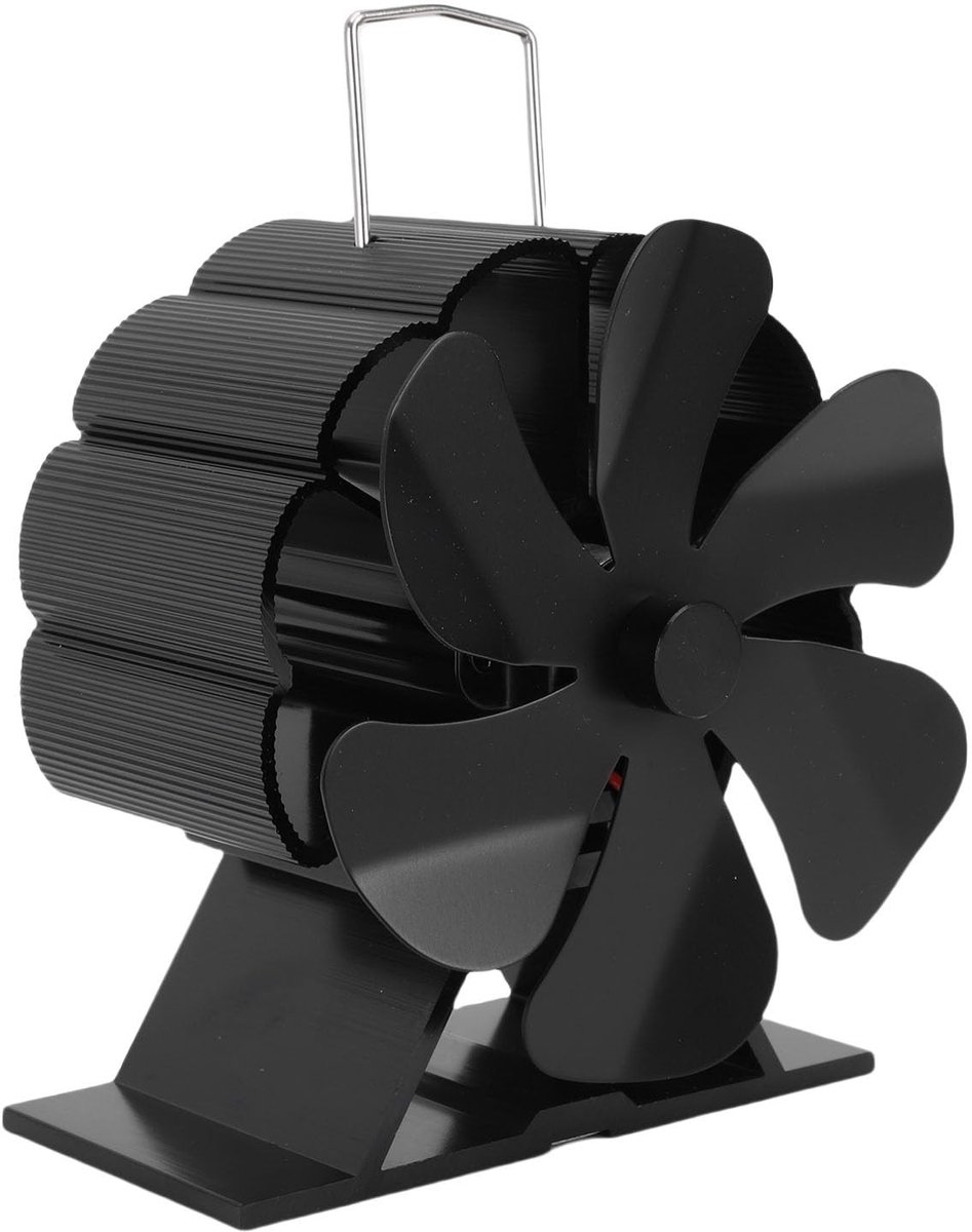 Allecto - Houtkachel Ventilator - Warmte Aangedreven - 6 Bladen Fan - Energiezuinig - Ventilatie systeem - Voor optimale warmteverspreiding - Gesch...