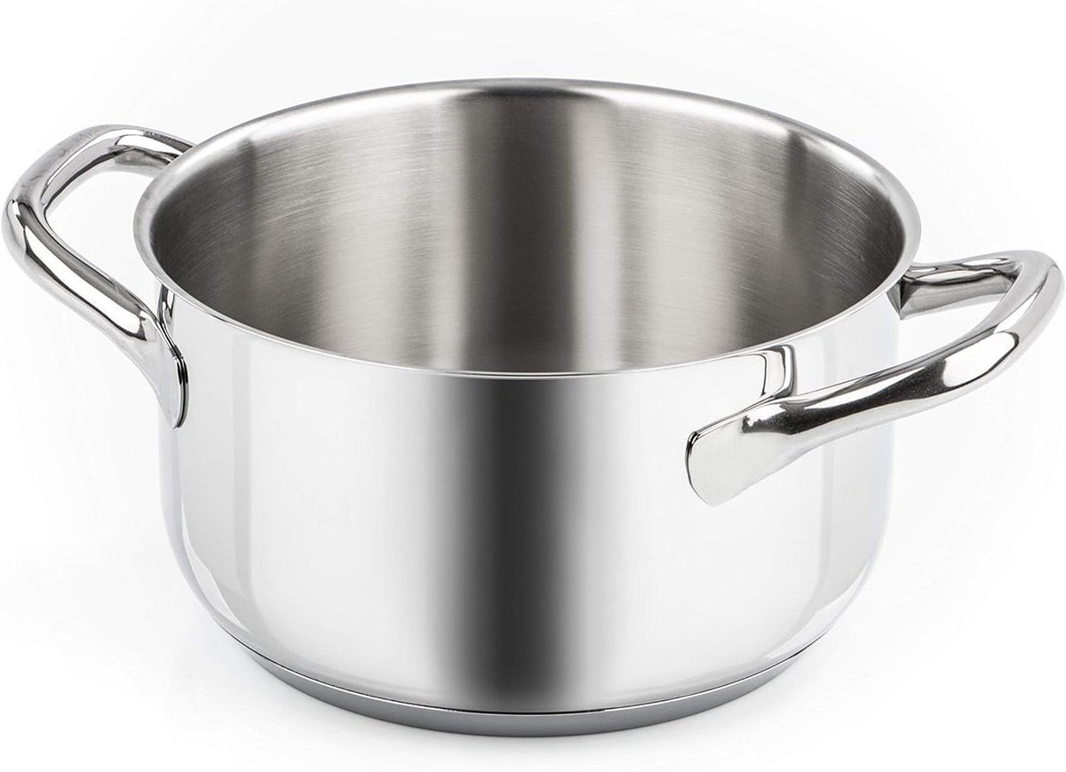 Steelpan Twee Handgrepen - Kookpan - Algemeen Koken - Speciale Fonds Diffuser - 20 cm - Staal