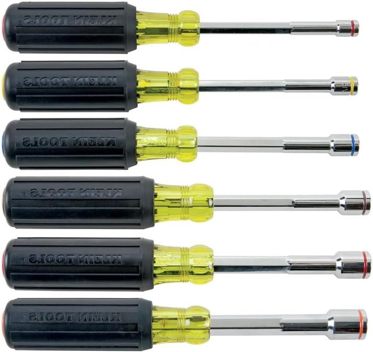 Gereedschapsset Zeskant - Moerendrijver Set - Moeren Aandraaien - Magnetische Punt Zeldzame Aarde - 1/4" tot 9/16" - Meerkleurig