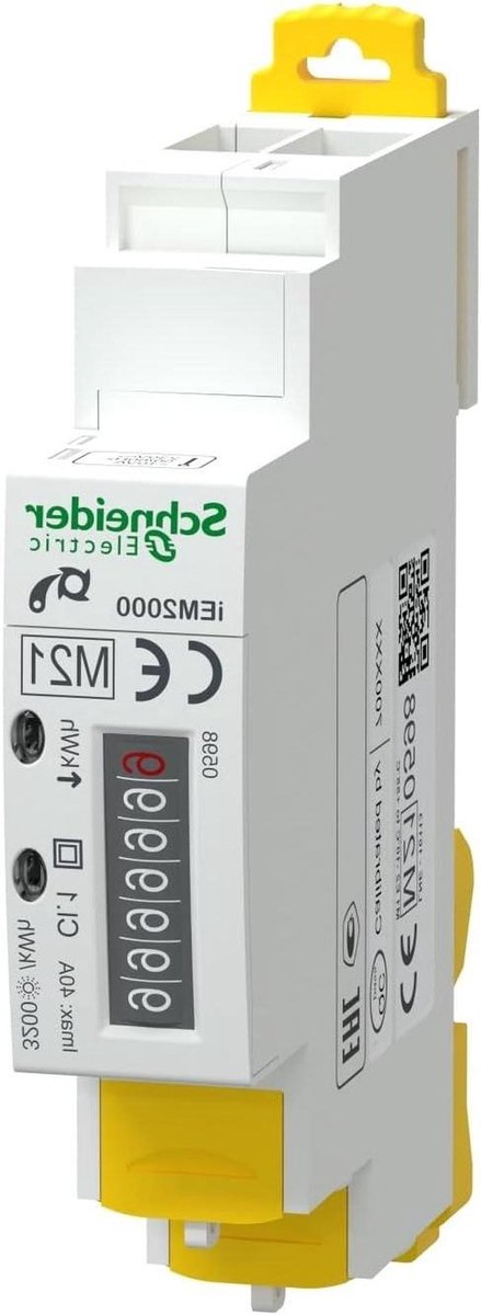 Energiemeter - Stroomteller - Energie Verbruik Meten - MID Conform - 40A - Wit