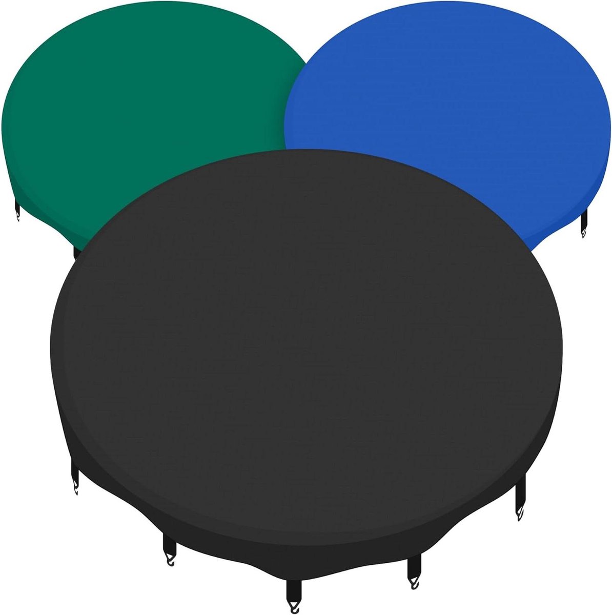Trampoline Afdekzeil - Regenhoes Beschermhoes - Trampoline Beschermen - Weerbestendig PE Materiaal - 366 cm - Blauw