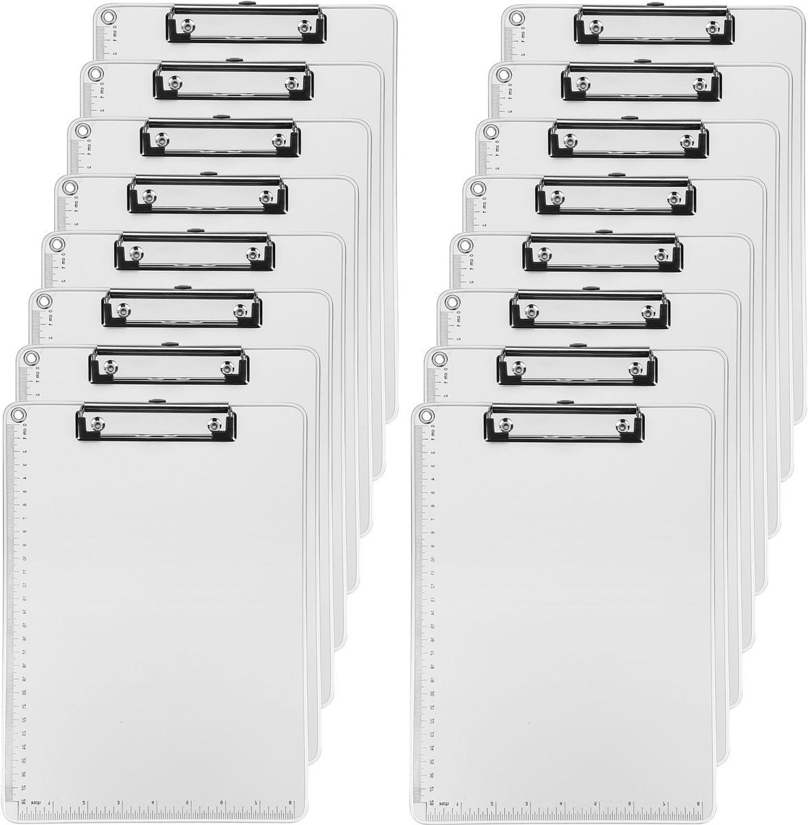 A4 Clipboard van Metaal, 16 Stuks Kantoor Clipboard met Aluminium Clip, Ideaal voor School, Thuis en Buitenactiviteiten