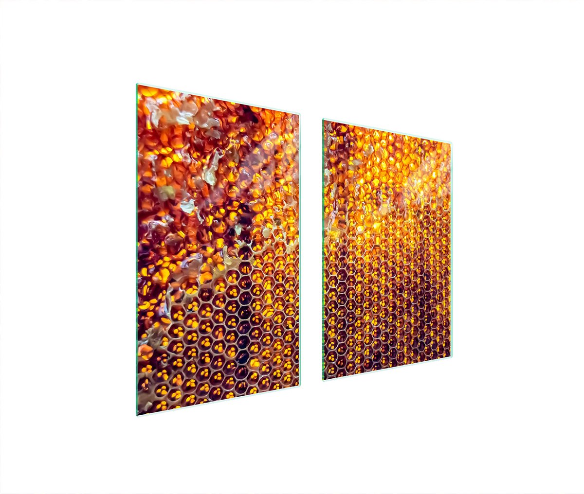 TMK ArtDeko Serie - Glazen Beschermplaat - 65x52 cm - Miod - Hittebestendig