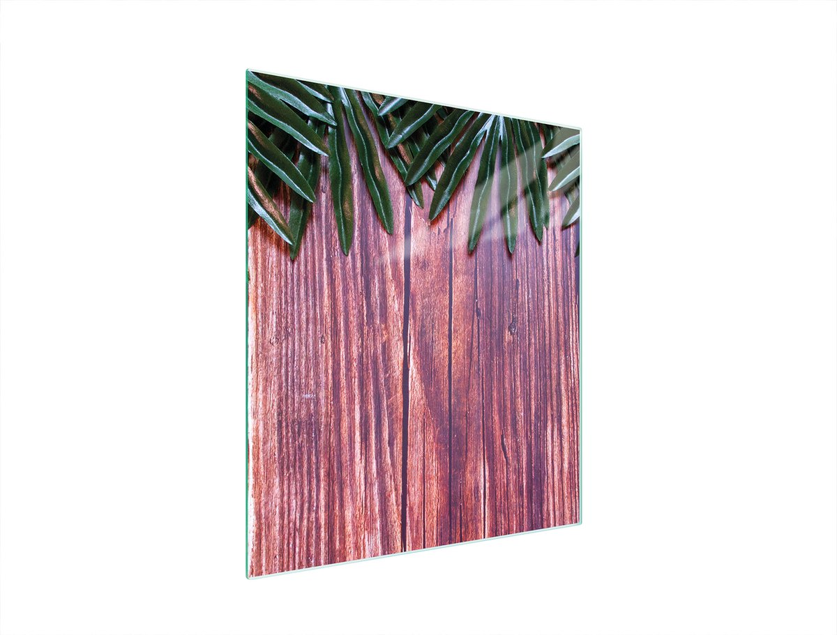 TMK ArtDeko - Snijplank van Glas - 45x52 cm - Bladmotief