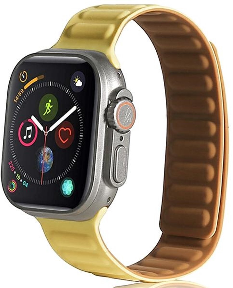 Beline Apple Watch Magneetband 42/44/45/49mm geel/geel