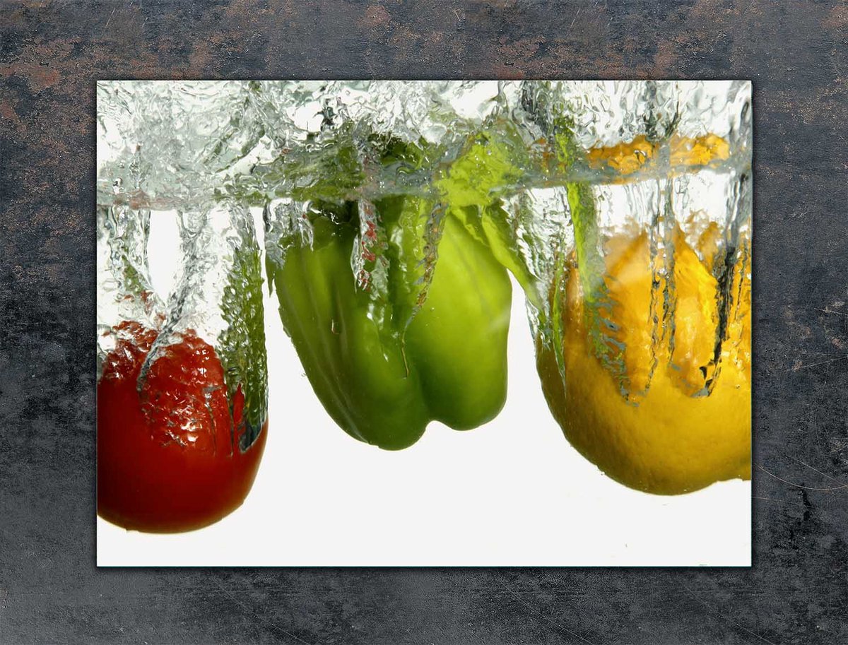 TMK ArtDeko - Snijplank - Glasbeschermplaat - 70x52 cm - Paprika
