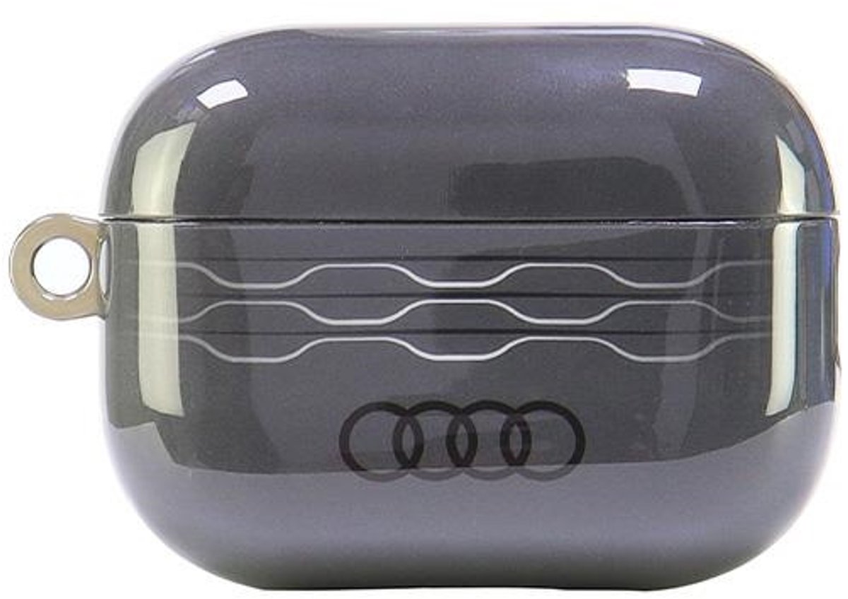 Audi IML Geomatic Pattern AirPods Case - Geschikt voor Apple Airpods Pro 2 - Grijs