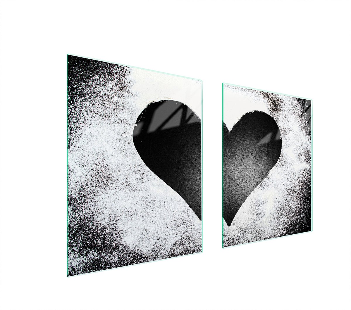 TMK ArtDeko - Glazen Beschermplaat - 85x52 cm - Hartvormig