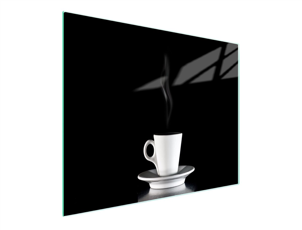 TMK ArtDeko - Snijplank van Glas - 52x30 cm - Koffiemotief - UV Nadruk