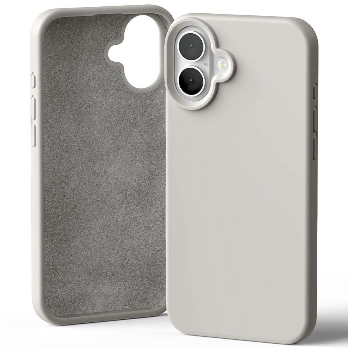 Kwik Silicone Voor Iphone 16 Plus 6,7 Hoesje Met Krasbestendige Coating