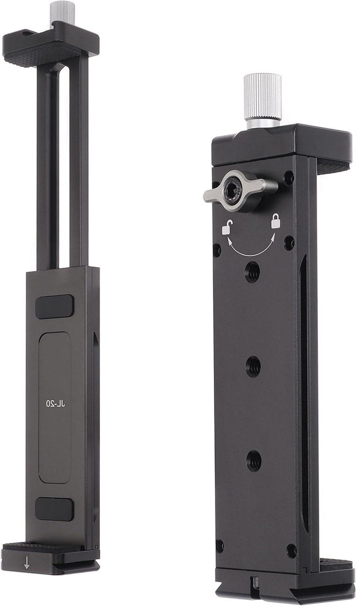Tablethouder - Standaard Klem - Video Bellen - Verstelbare Arm - 10 cm Gevouwen - Zilver