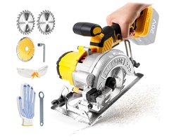 Allecto - Accu Cirkelzaag - 6200RPM - Draagbaar en Lichtgewicht - 125 mm Blades - Voor Hout en Plastic - Geschikt voor Dewalt Batterij - 1000 Watt