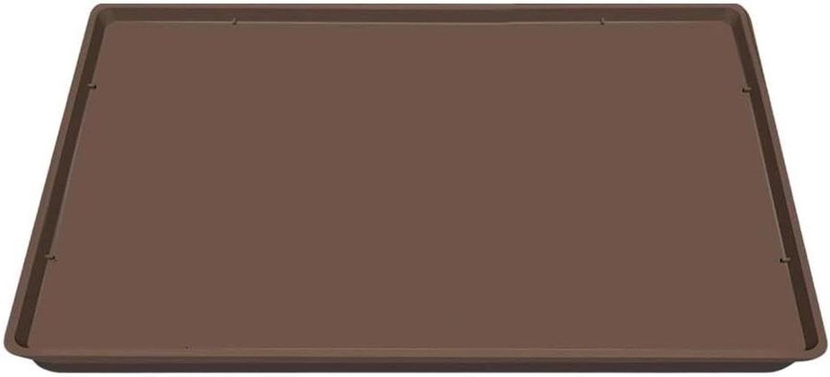 Siliconen Mat - Lekbak Keuken - Bescherming Werkblad - Hoge Rand - 40 x 50 cm - Koffiebruin