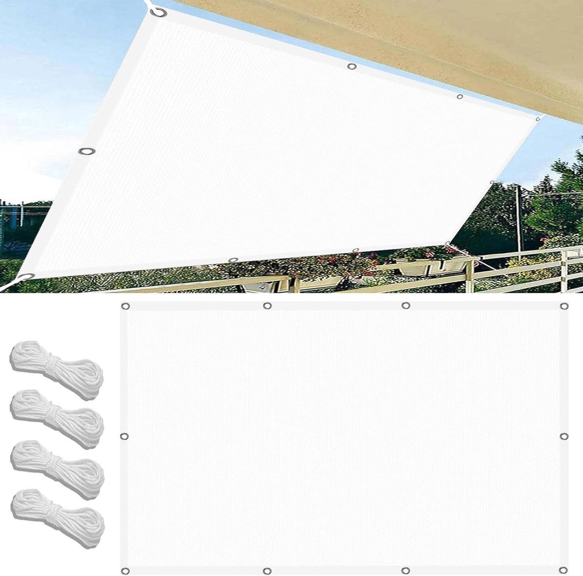 Zonnezeil Waterafstotend - Schaduwdoek Tuin - Privacy Creëren - UV Bescherming - 1.8 x 3.4