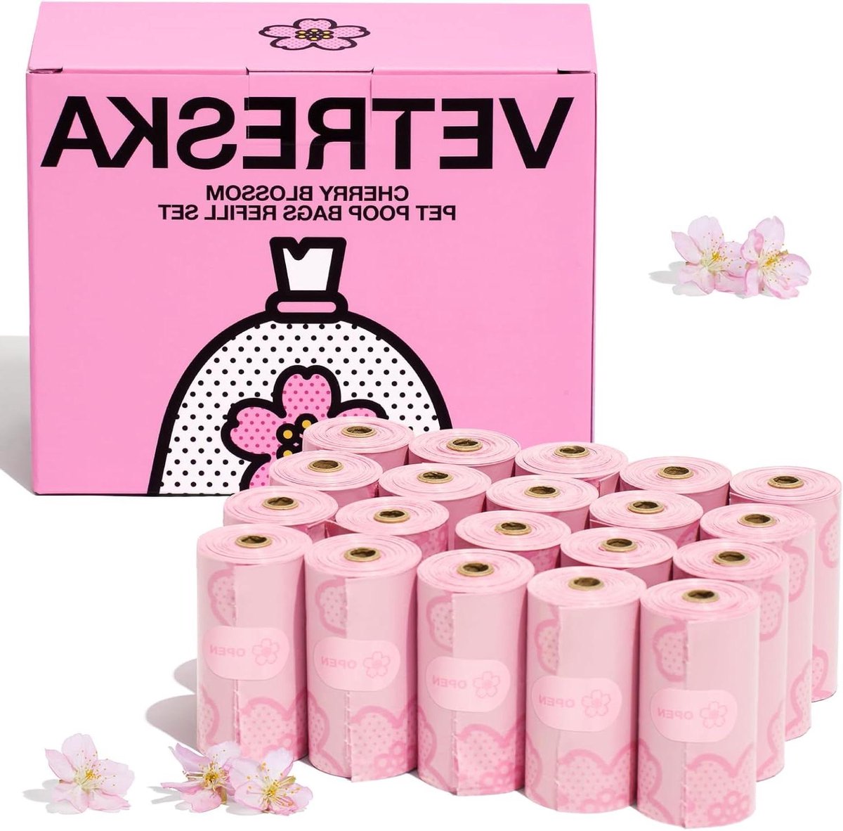 Hondenpoepzakjes - Poepzakjes Hond - Hondenuitlaten - Extra Sterk Materiaal - 300 Stuks - Roze