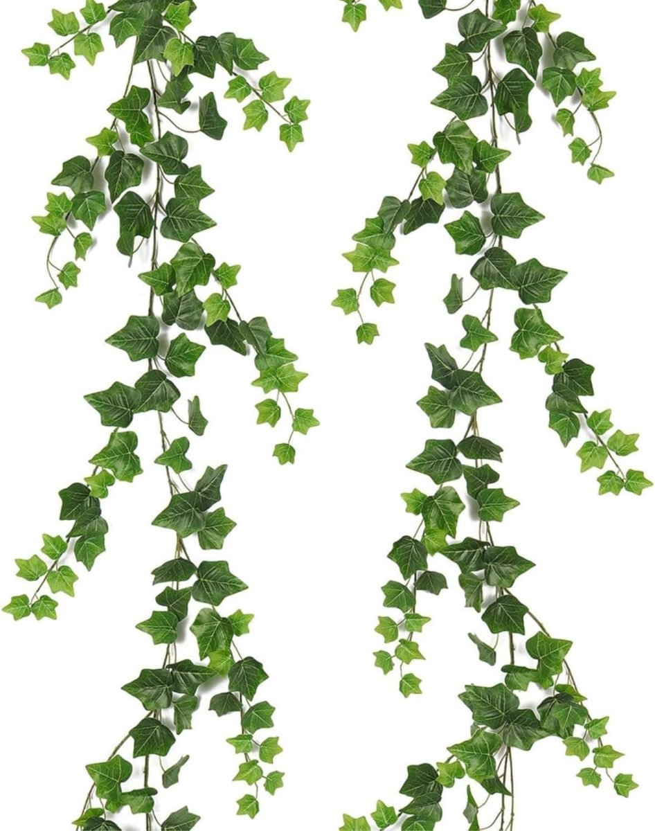 Allecto - Kunstplant - Nepklimop - Decoratieve Ivy - Groen - Sierlijke Hangplanten - Geschikt voor Binnen en Buiten - 180 cm