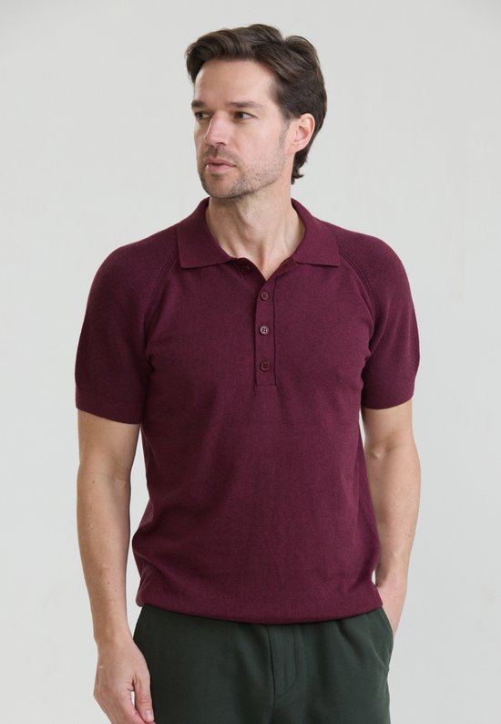 Felix Hardy Polo Shirt Manches Courtes 100% Coton Homme Bordeaux - M