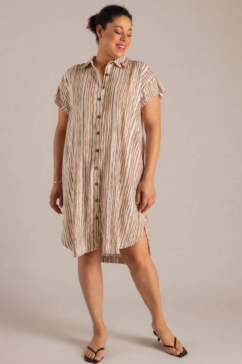 YEST CURVE Teuny Essential One pieces - Summer Taupe/Multi C - maat 4(54/56)