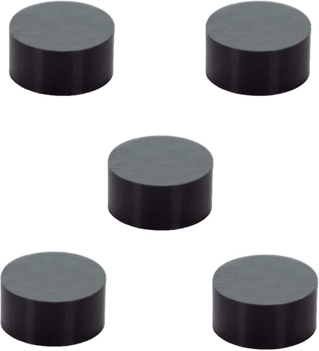 Vervangingsrubbers Deurstopper - Reserveonderdelen Deurstopper - Muren Beschermen - Origineel Reserveonderdeel - 5 stuks - Zwart