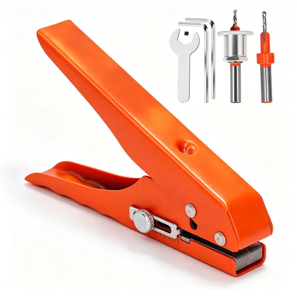 Gatenpons voor randafwerking, 10 mm perforator voor PVC, bankkaarten en dunne fineerlagen met duidelijke ponspositie