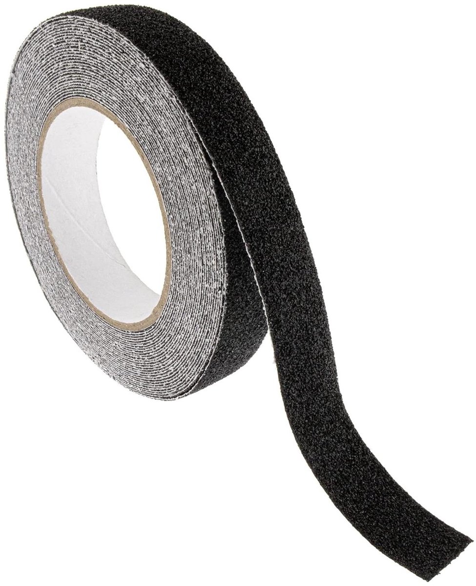 Antislip plakband - Veiligheidsband grip - Gladde oppervlakken beveiligen - Extreem ruw oppervlak - 25 mm x 10 meter - Zwart
