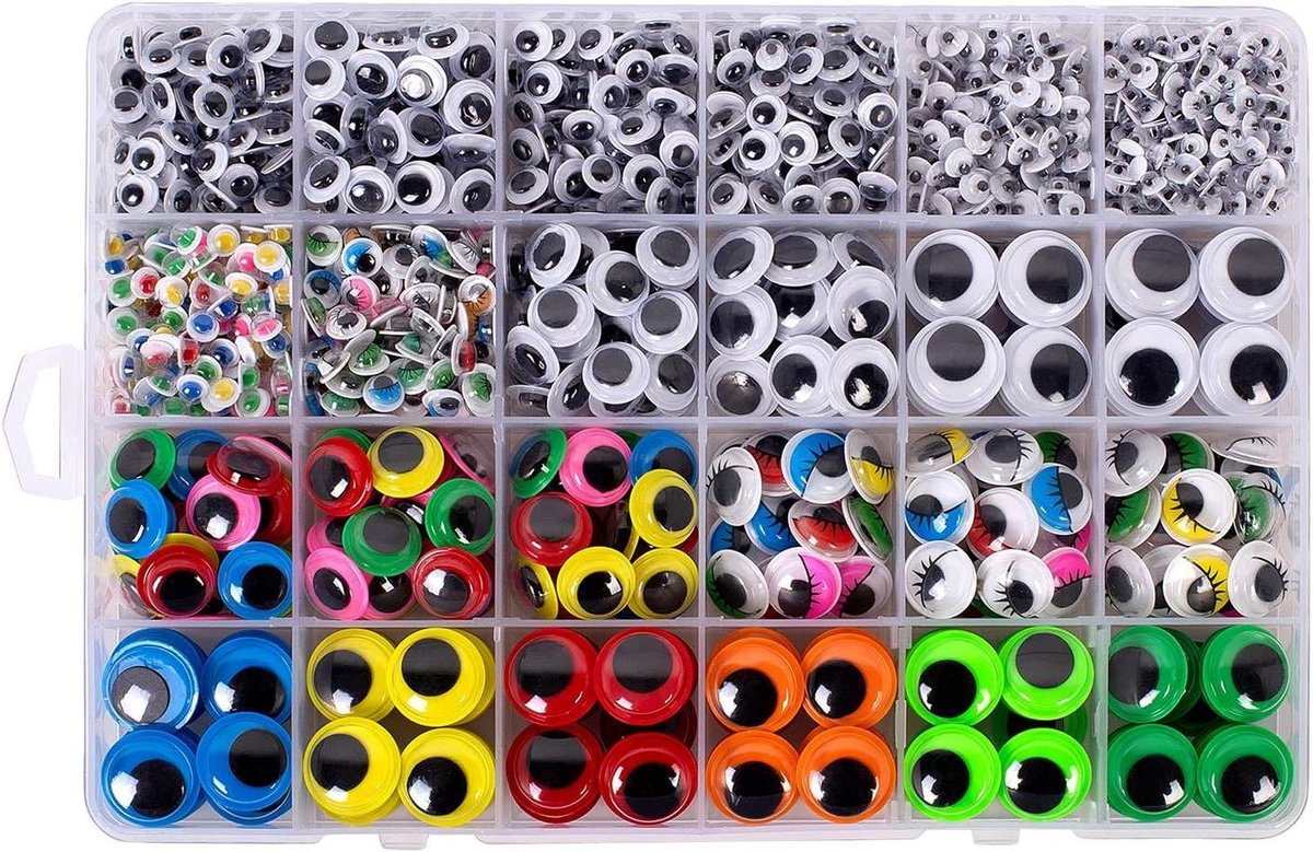 Wiggle Ogen Zelfklevend - Knutsel Ogen Plakken - Creatief Knutselen - Verbeterde Zelfklevende Versie - 1620 Stuks - Multicolor