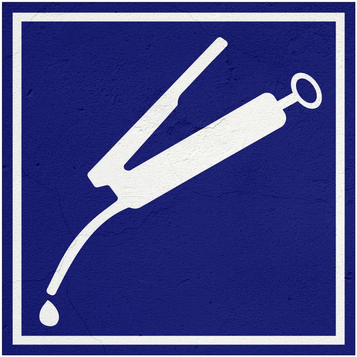 Vetspuit bord | Sign Again materiaal | 20 x 20 cm