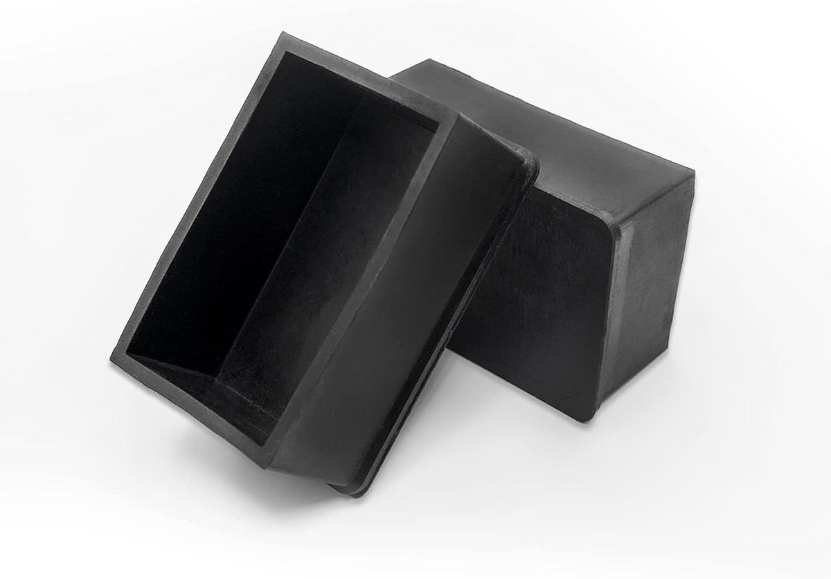 8 Stuks Rechthoekige Stoelpootdoppen PVC Vloerbeschermers voor Meubels 40x60mm Zwart