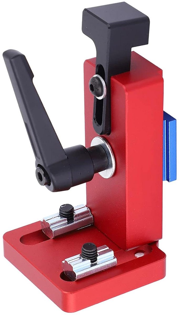 T Track Stop - Houtbewerking Connector - Precisie Houtsnedes - Aluminium Legering - 11.7 x 6.9 x 6.6 cm - Grijs