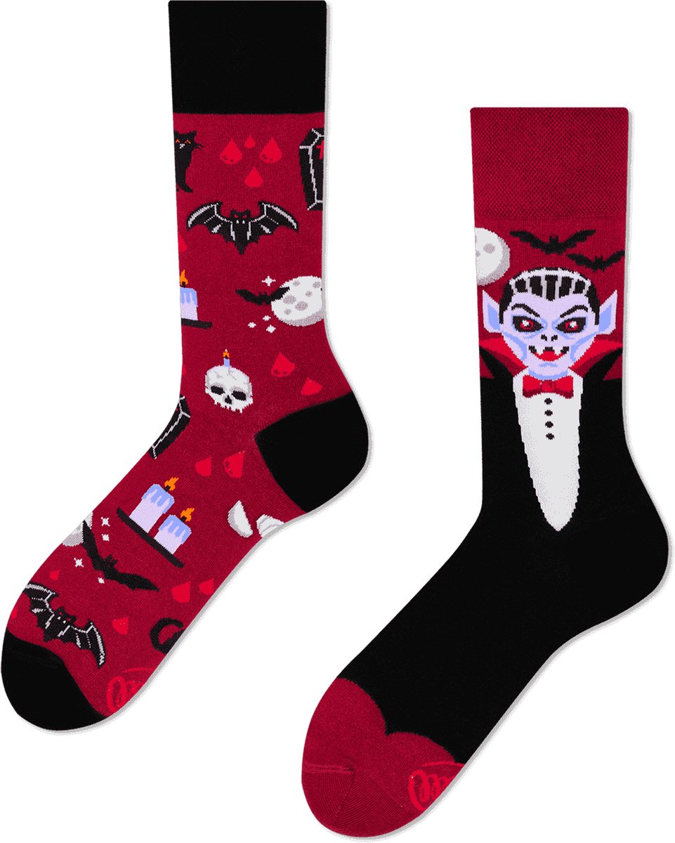 Many Mornings unisex sokken - Bloody Dracula - Unisex - Maat: 39 - 42