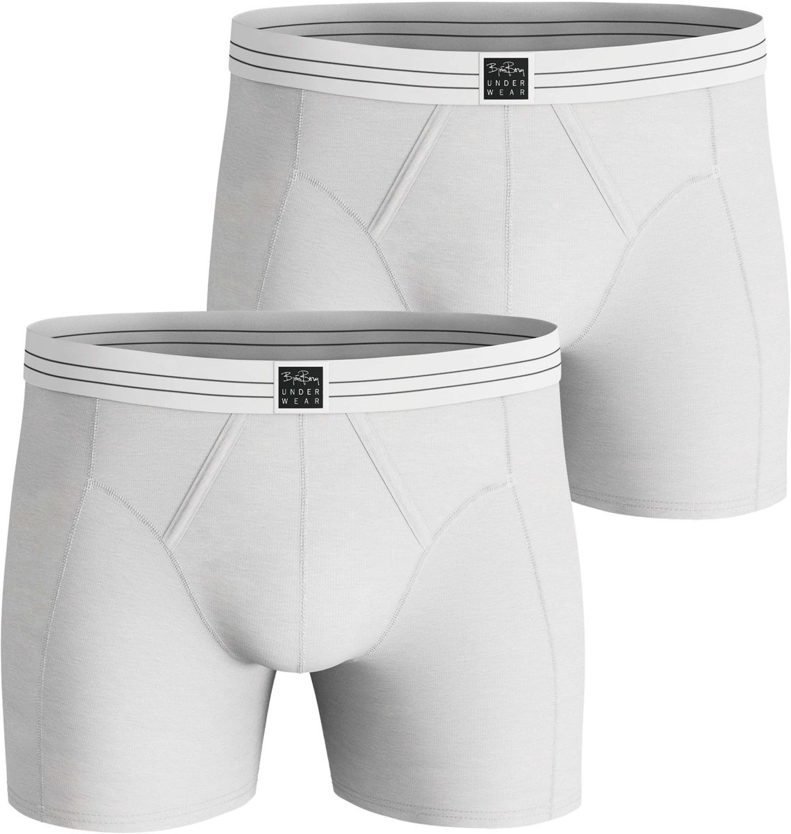 Björn Borg Viscose Cotton Blend boxers - heren boxers normale lengte (2-pack) - wit - wit